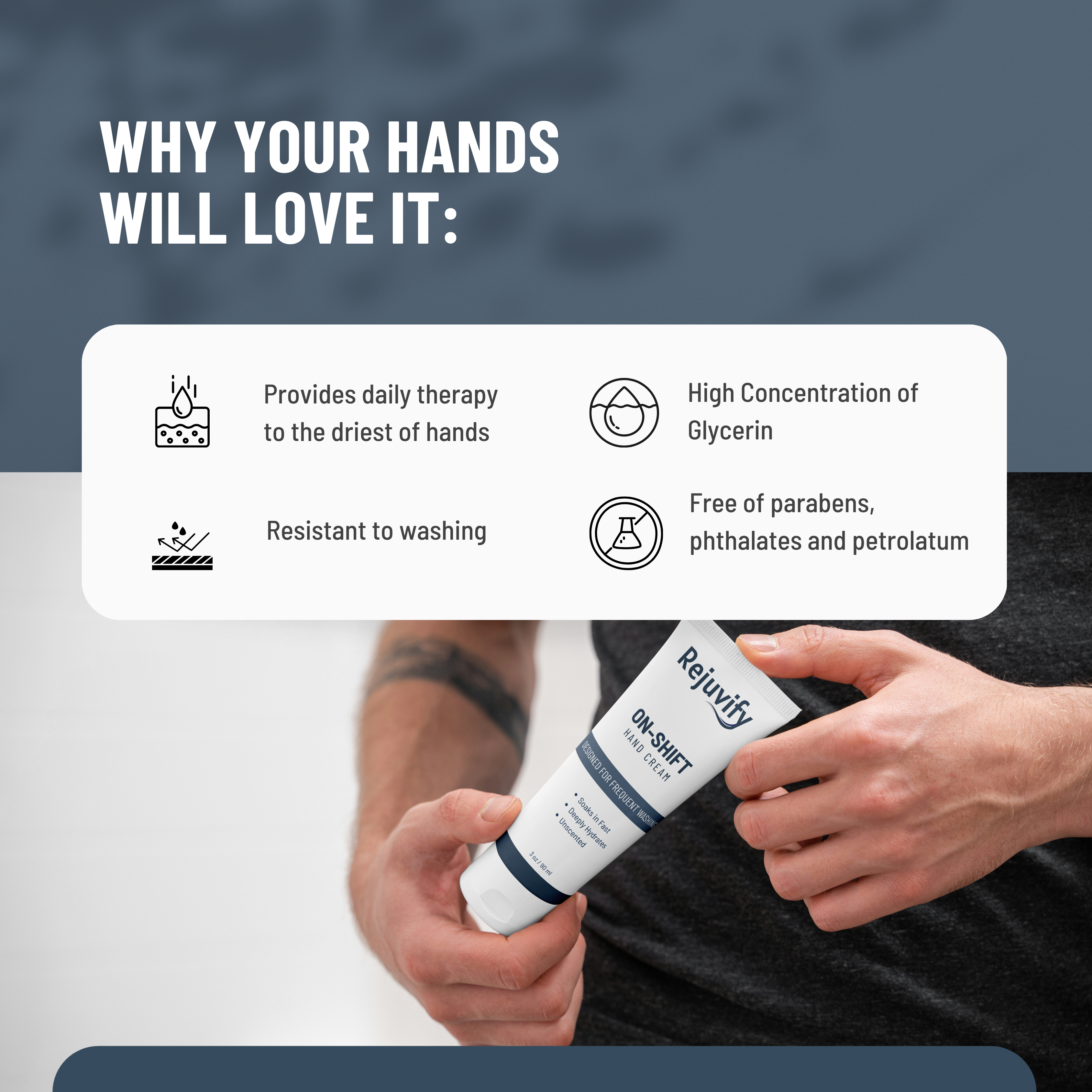 REJUVIFY ON-SHIFT HAND CREAM